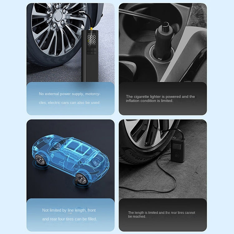 T7 Car Digital Display Portable Smart Electric Air Pump