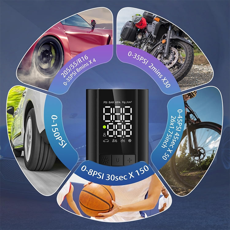 T7 Car Digital Display Portable Smart Electric Air Pump