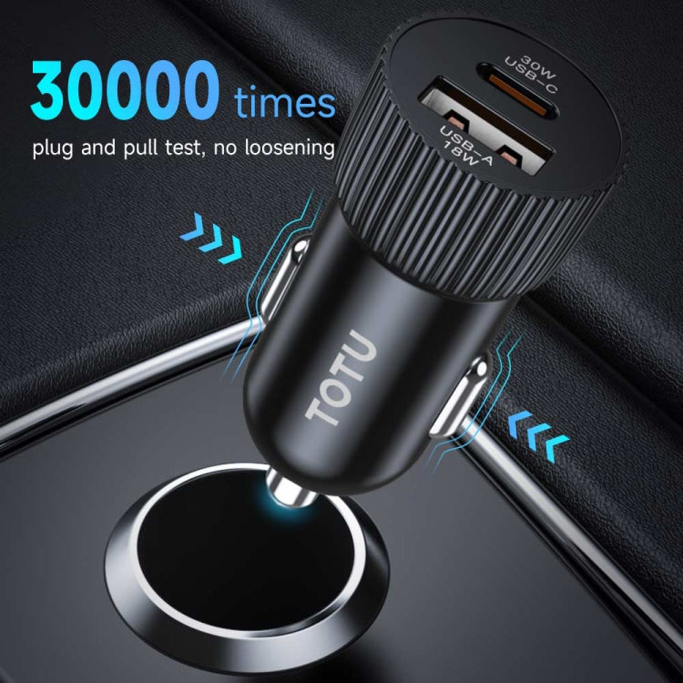 TOTU CC-2 48W USB-A and Type-C Ports Fast Charging Car Charger