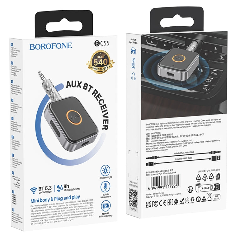 Borofone BC55 Suave Car AUX Bluetooth Receiver