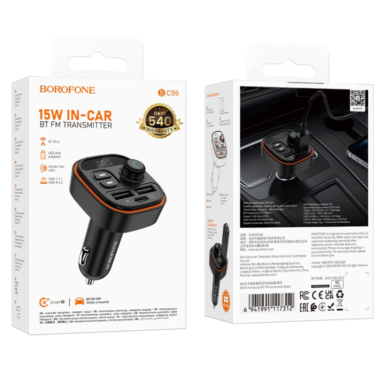 Borofone BC59 Heroic Car Bluetooth FM Transmitter