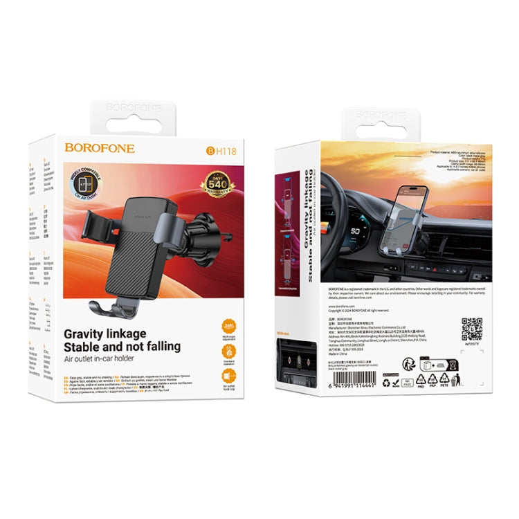 Borofone BH118 Refined Air Outlet Gravity Linkage Car Holder