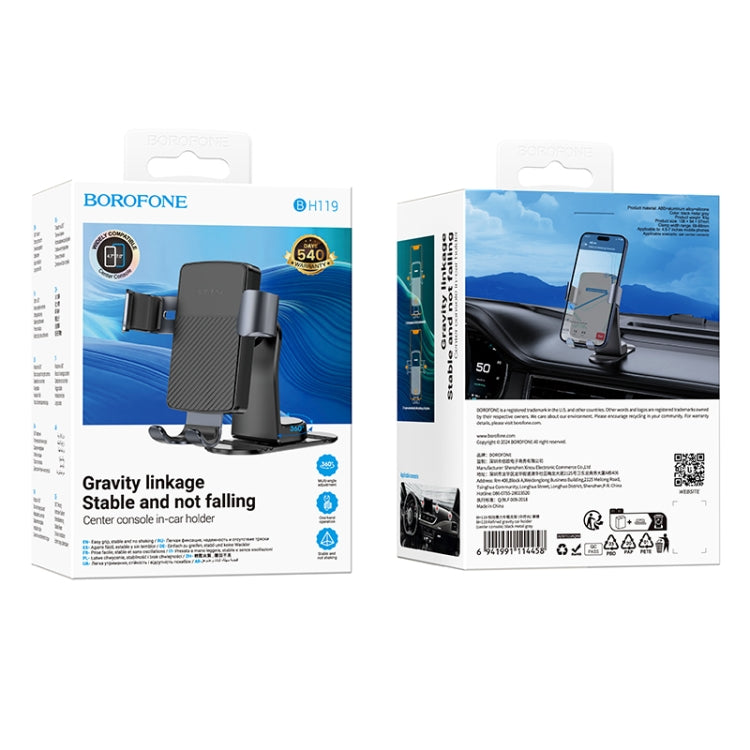 Borofone BH119 Refined Center Console Gravity Linkage Car Holder
