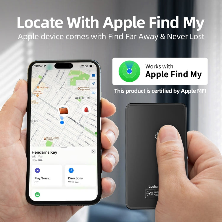 F9 Mirror Surface Ultra-thin Card Type Location Tracker Anti-lost Device
