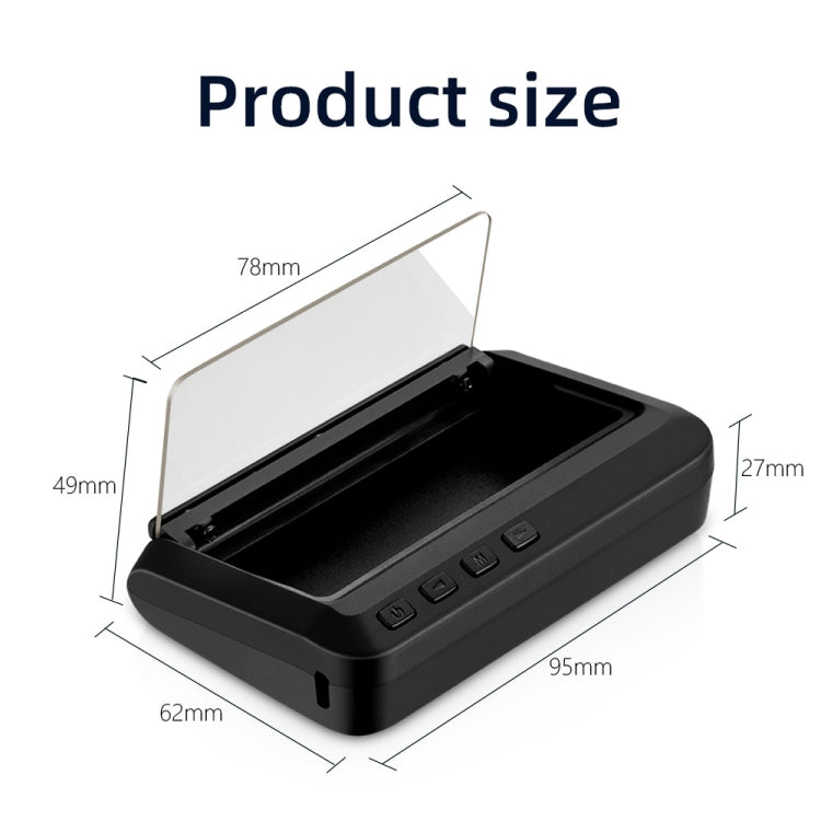 C100 Car HUD Head-up Display OBD2 Fault Code Elimination Overspeed / Fault Alarm