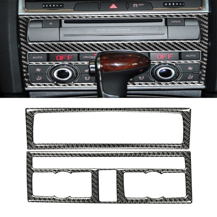 Sleek Carbon Fibre Air Con Control Panel Stickers for Audi Q7 (2008-2015) - Left & Right Drive Universal Fit