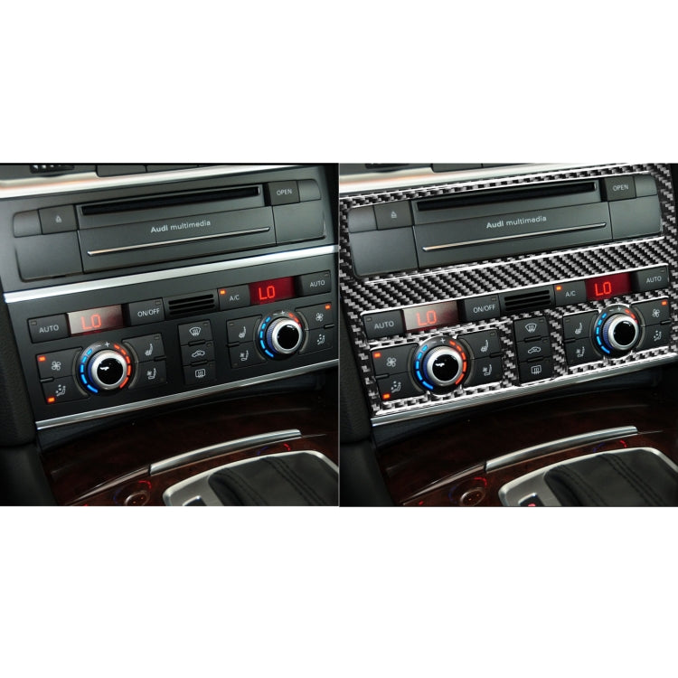Sleek Carbon Fibre Air Con Control Panel Stickers for Audi Q7 (2008-2015) - Left & Right Drive Universal Fit