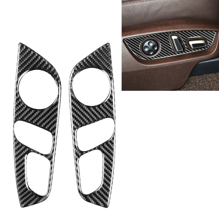 Sleek Carbon Fibre Seat Adjustment Trim Stickers for Audi Q7 (2008-2015) - Left & Right Drive Universal Fit