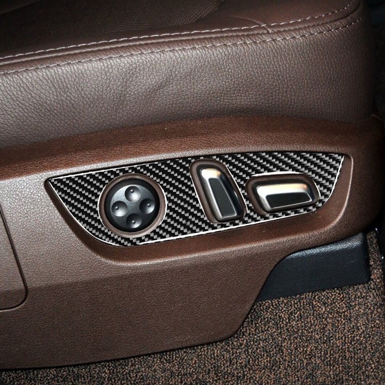Sleek Carbon Fibre Seat Adjustment Trim Stickers for Audi Q7 (2008-2015) - Left & Right Drive Universal Fit