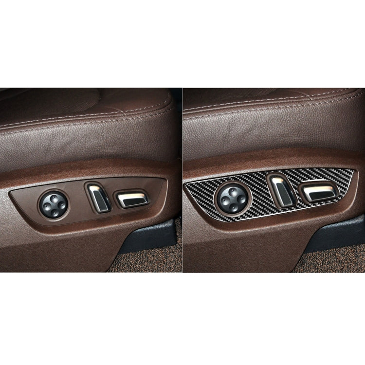 Sleek Carbon Fibre Seat Adjustment Trim Stickers for Audi Q7 (2008-2015) - Left & Right Drive Universal Fit