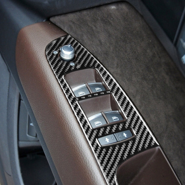 Carbon Fibre 6-in-1 Window Control Panel Decorative Trim for Audi Q7 (2008-2015) Right-Hand Drive