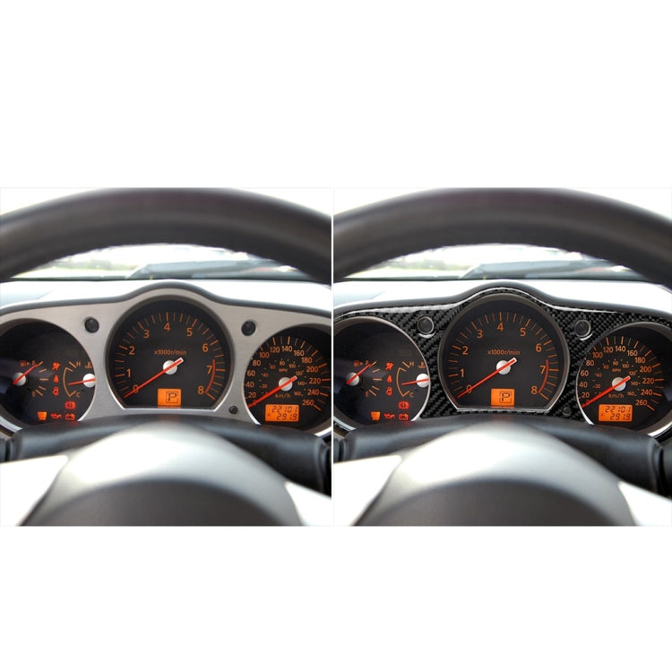 Nissan 350Z 2006-2009 Carbon Fibre Speedometer Trim Sticker for a Unique Finish