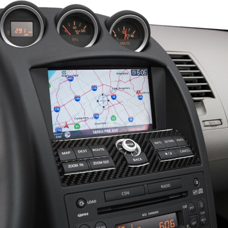 Nissan 350Z Carbon Fibre Navigation Control Trim Sticker (2006-2009)