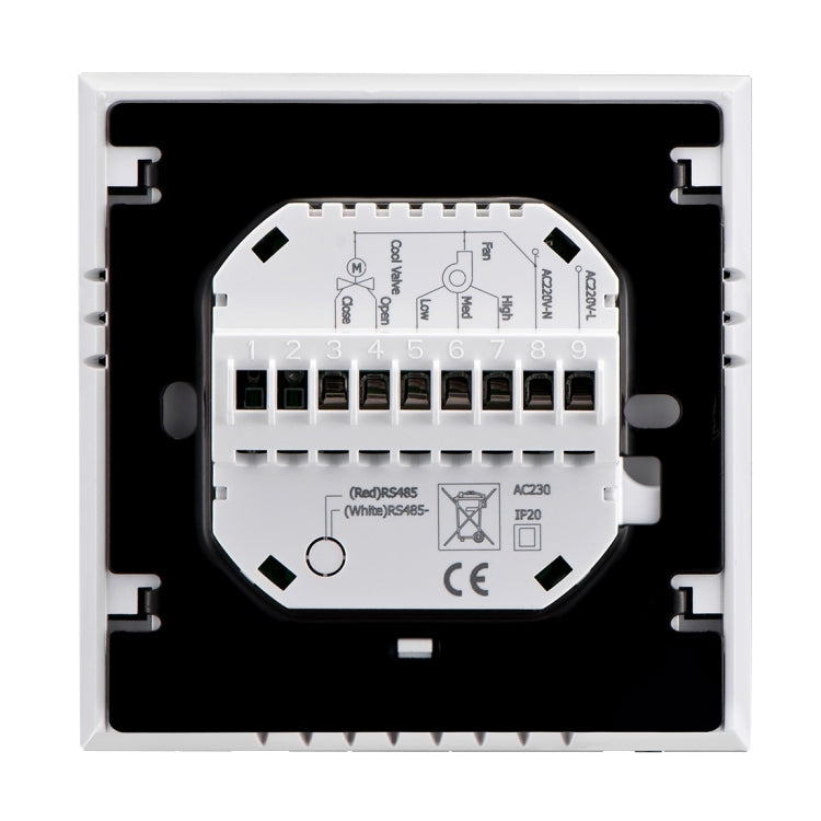 BAC-2000 Central Air Conditioning Type Touch LCD Digital 2-pipe Fan Coil Unit Room Thermostat, Display Fan Speed / Clock / Temperature  / Time / Week / Heat etc.