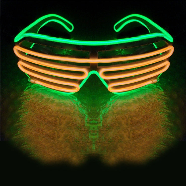 Fluorescence Dance Show Luminescent Glasses LED Two Colors Shutter EL Flashing Glasses