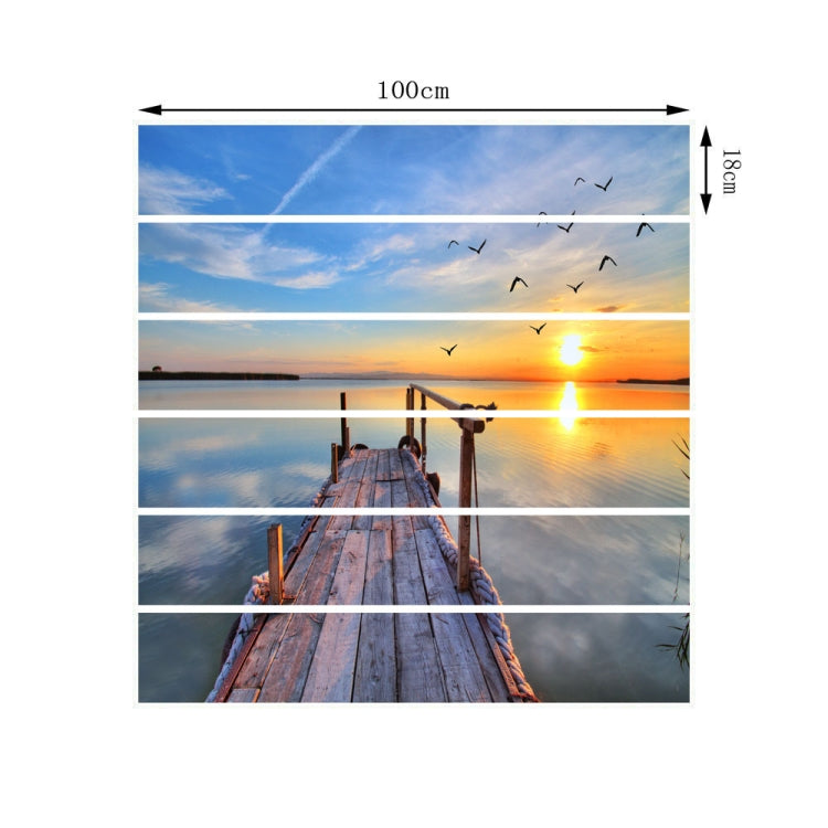 13pcs / Set DIY Creative Silent Sea Stairs Sticker Home Decoration, Size: 18*100cm