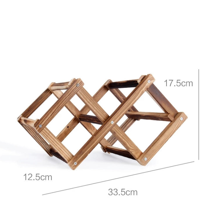 3 Bottles Racks Foldable Wine Stand Wooden Wine Holder Kitchen Bar Display Shelf