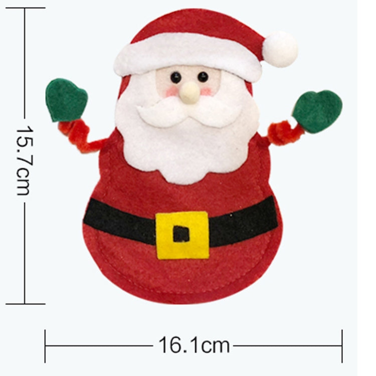 Snowman Pattern Tableware Knife Fork Pocket Cover Bag Christmas Decoration