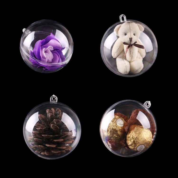 5 PCS Transparent Christmas Ball Hollow Plastic Sphere Ball Shaped Eternal Flower Ball Wedding Gifts Gift Box, Size: 5 x 5cm