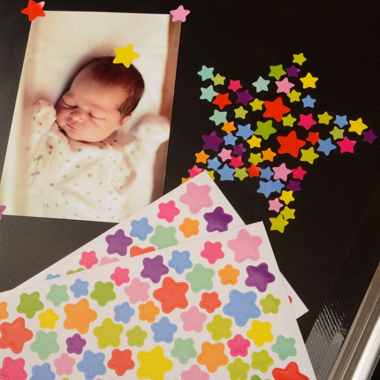 10 Packs Star Pattern Creative Children DIY Album Diary Watercolor Decorative Sticker