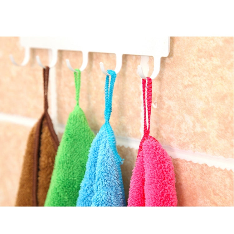 Bamboo Fiber Washing Dish Towel Kitchen Cleaning Cloth Double-Sided Scouring Cloth Water Absorption Non-Stick Oil,Can Hang,Random Color Delivery