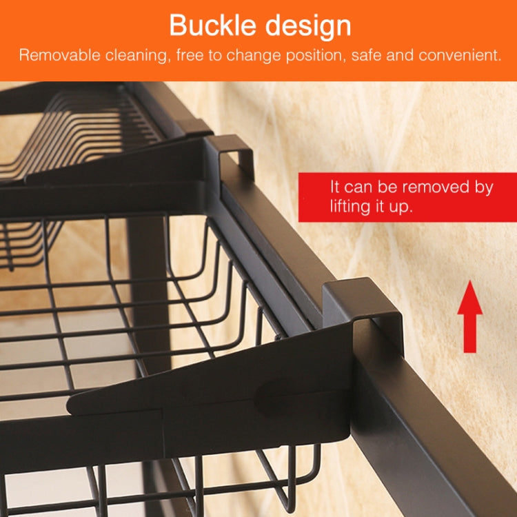 62cm Stainless Steel Kitchen Bowl Dish Knife Chopping Block Chopsticks Drain Rack Storage Holder, Deluxe Version