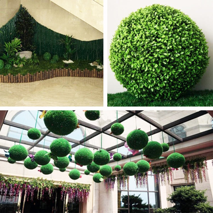 Artificial Green Eucalyptus Plant Ball Tree Wedding Event Home Outdoor Decoration Hanging Ornament, Diameter: 9.5 inch