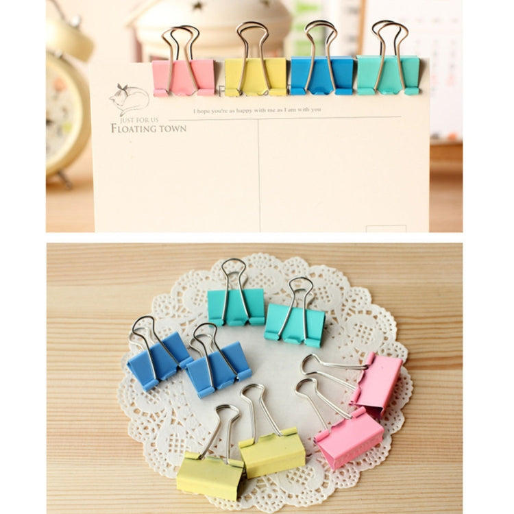 24pcs/Box Long Tail Ticket Clip Iron Clip File Clip, Random Color Delivery