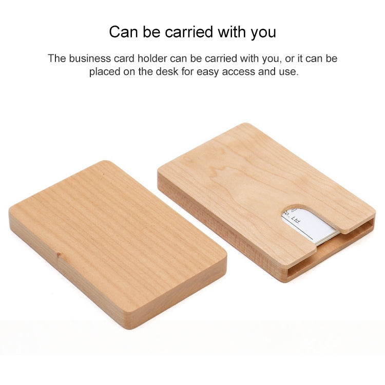 Business U-shaped Wooden Maple Card Holder Credit Card ID Case Holder