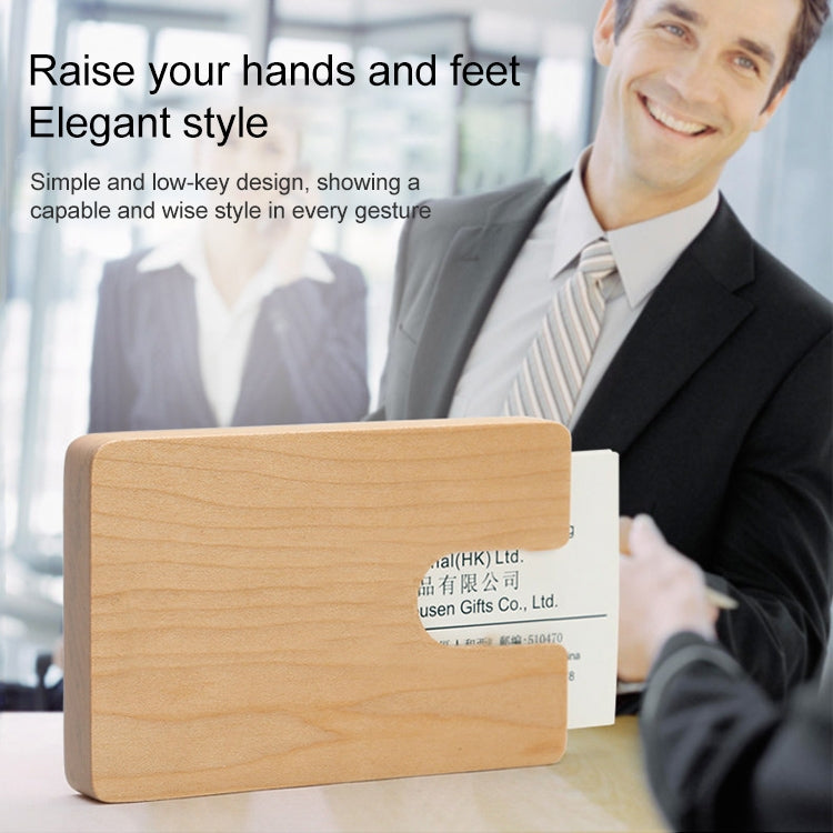 Business U-shaped Wooden Maple Card Holder Credit Card ID Case Holder