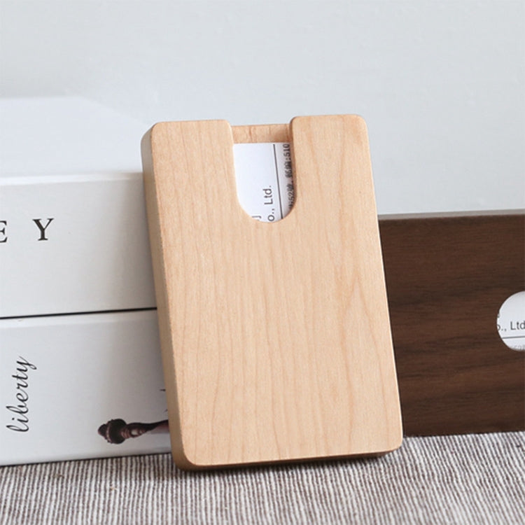 Business U-shaped Wooden Maple Card Holder Credit Card ID Case Holder