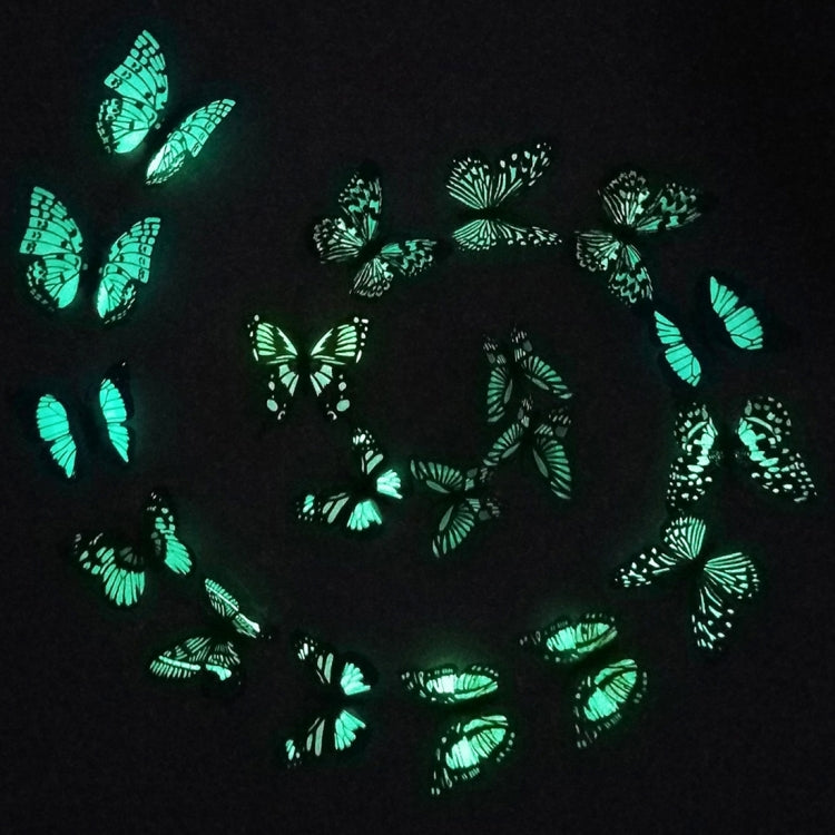10pcs Fashion Luminous Butterfly with Magnet Simulation Fridge Magnets Wall Sticker Garden Decoration, Random Color Delivery
