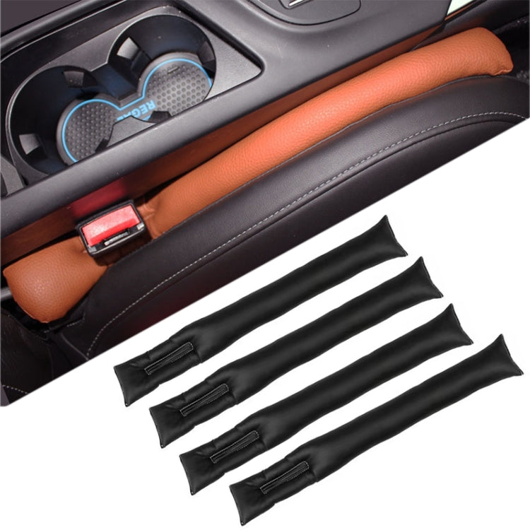 4 Piece Leather Car Seat Gap Filler & Protector - Stylish Spacer for Preventing Lost Items