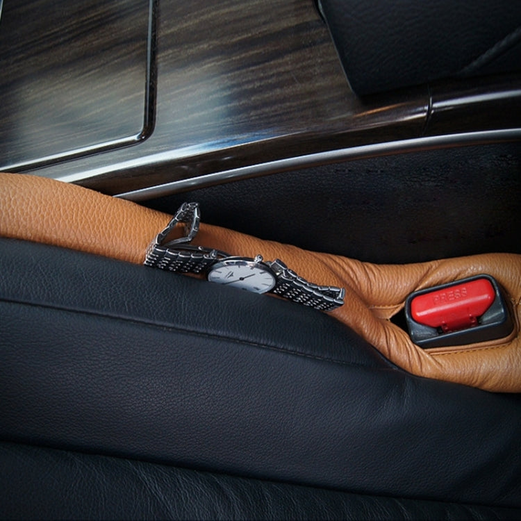 4 Piece Leather Car Seat Gap Filler & Protector - Stylish Spacer for Preventing Lost Items