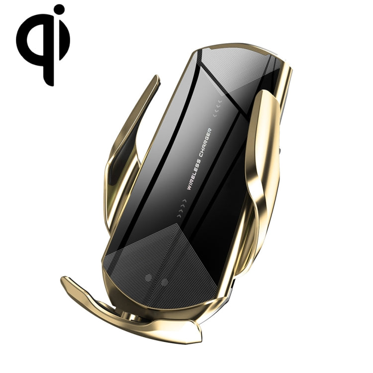 Q2 15W Universal Rotation Infrared Induction Magnetic Car Wireless Charging Mobile Phone Holder with Micro USB + 8 Pin + Type-C / USB-C Magnetic Connector, Q2 Black, Q2 Gold, Q2 Blue, Q2 Red, Q2 Silver