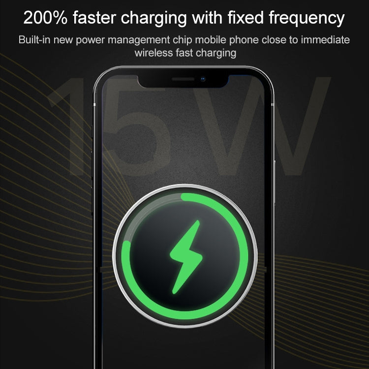MagSafe Magnetic 15W Aluminium Alloy Wireless Car Charger & Phone Mount