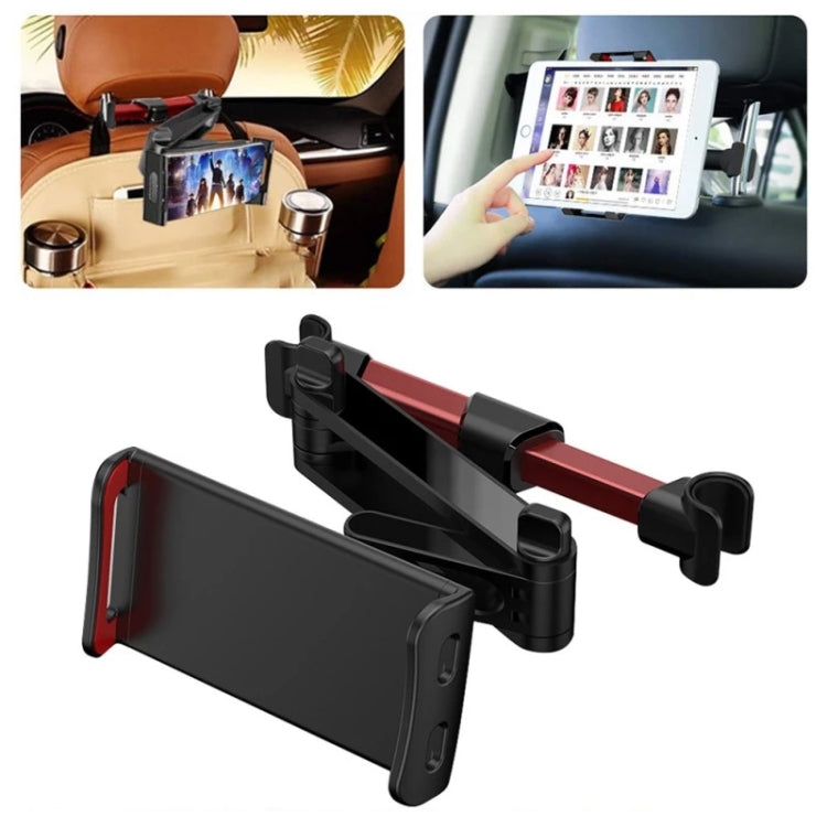 CHZ-06 Retractable Car Backrest Holder for 7-14 inch Mobile Phones / Tablets, For 7-14 inch Phones Red, CHZ-06