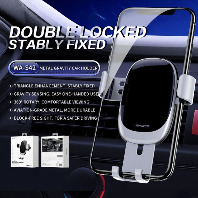 WK WA-S42 Yuetu Series Metal Gravity Air Vent Car Phone Holder Mount, WA-S42