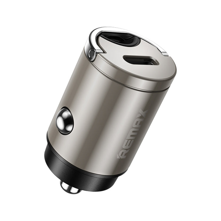 REMAX RCC228 Lindo Series PD 18W Single USB-C / Type-C Interface Fast Charge Car Charger, PD 18W Silver, PD 18W Tarnish
