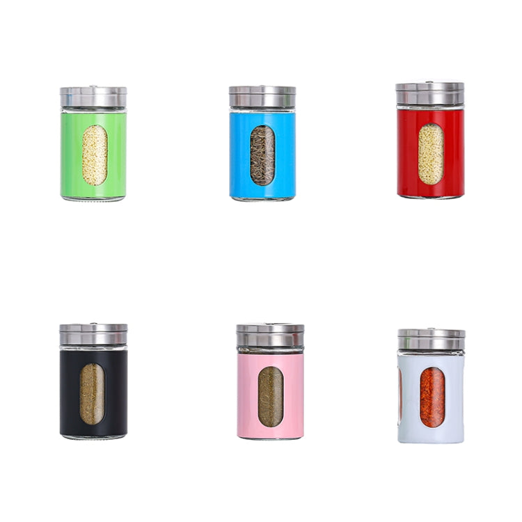 Stainless Steel Lid Glass Seasoning Jar Kitchen Supplies