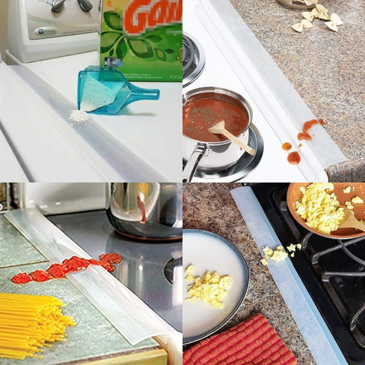 2 PCS 25 inches Gas Stove Slit Strip Antifouling Dustproof Waterproof Kitchen Sealing Strip