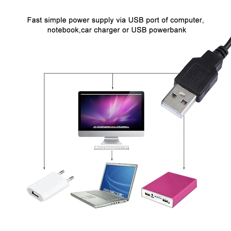 60 LEDs SMD 5050 with 50cm USB Interface Cable & 17 Keys Remote Control, DC 5V