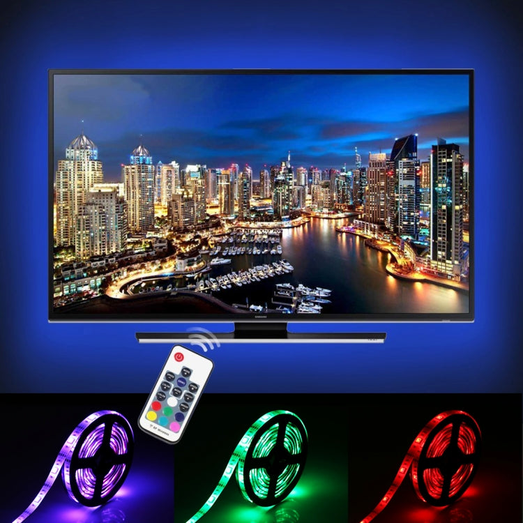 60 LEDs SMD 5050 with 50cm USB Interface Cable & 17 Keys Remote Control, DC 5V
