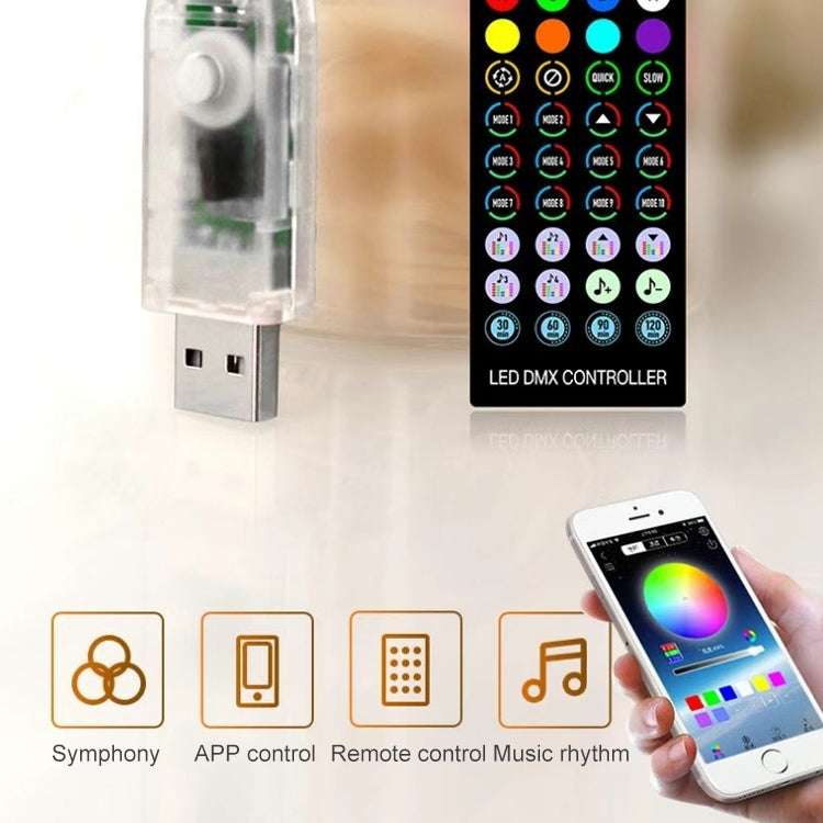 Christmas Decoration USB Copper Wire String Light Bluetooth Mobile APP Control, Length: 5m 50 LEDs