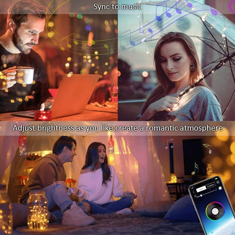 Christmas Decoration USB Copper Wire String Light Bluetooth Mobile APP Control, Length: 5m 50 LEDs