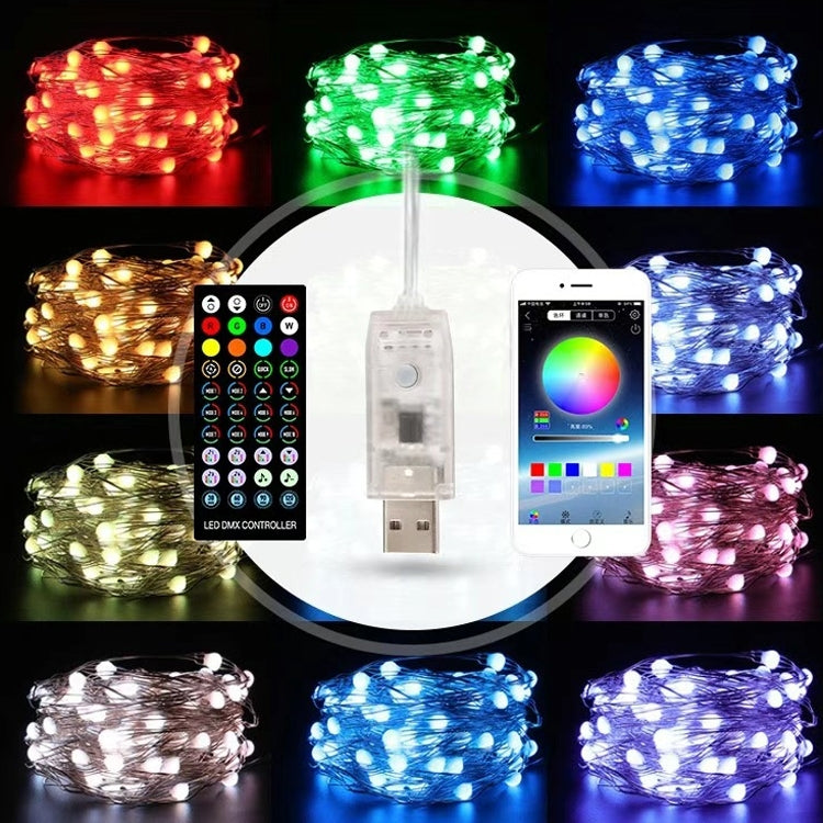 Christmas Decoration USB Copper Wire String Light Bluetooth Mobile APP Control, Length: 5m 50 LEDs