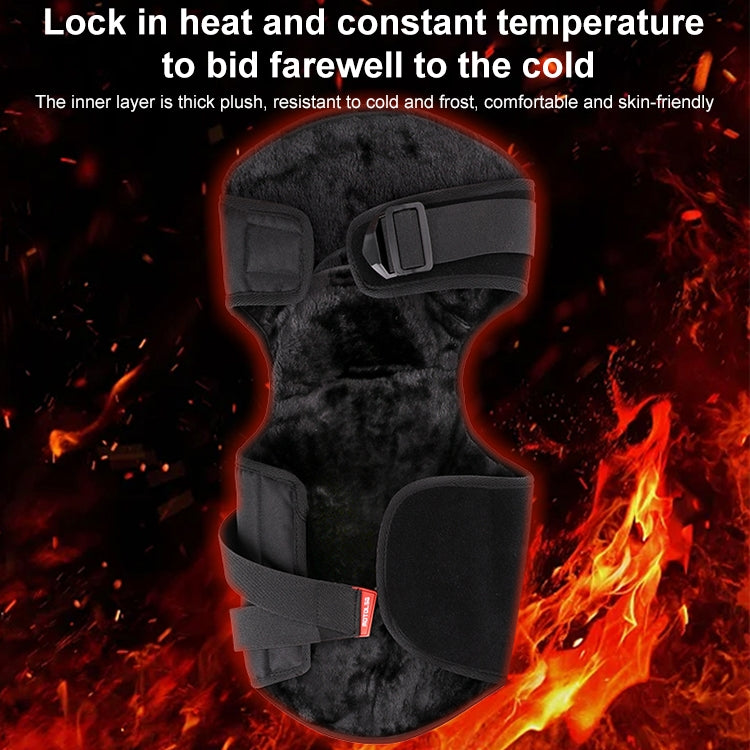 MOTOLSG 2 in 1 Knee Pads Motorcycle Bicycle Riding Warm Fleece Soft Protective Gear with CE Protector