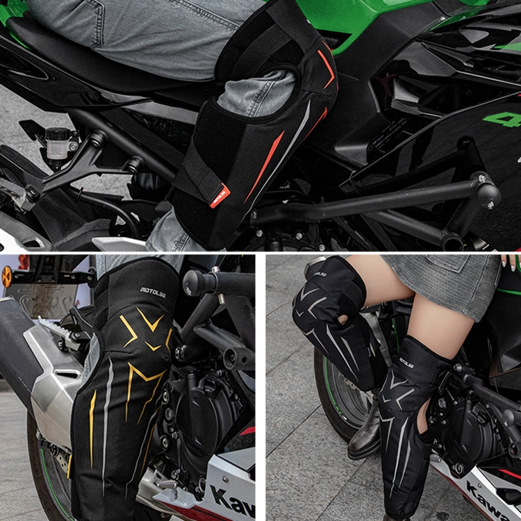 MOTOLSG 2 in 1 Knee Pads Motorcycle Bicycle Riding Warm Fleece Soft Protective Gear