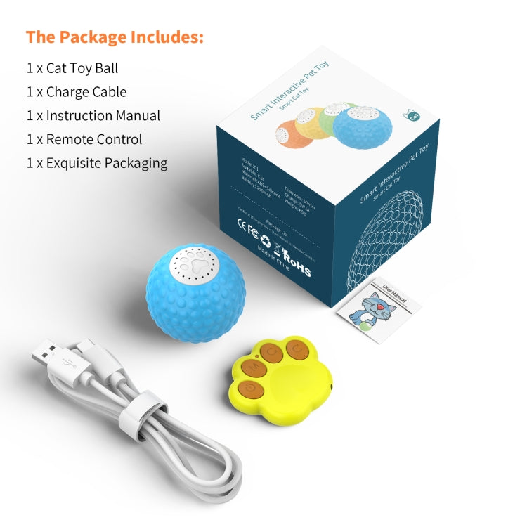 C1 Intelligent Remote Control Pet Toy Cat Training Luminous Ball