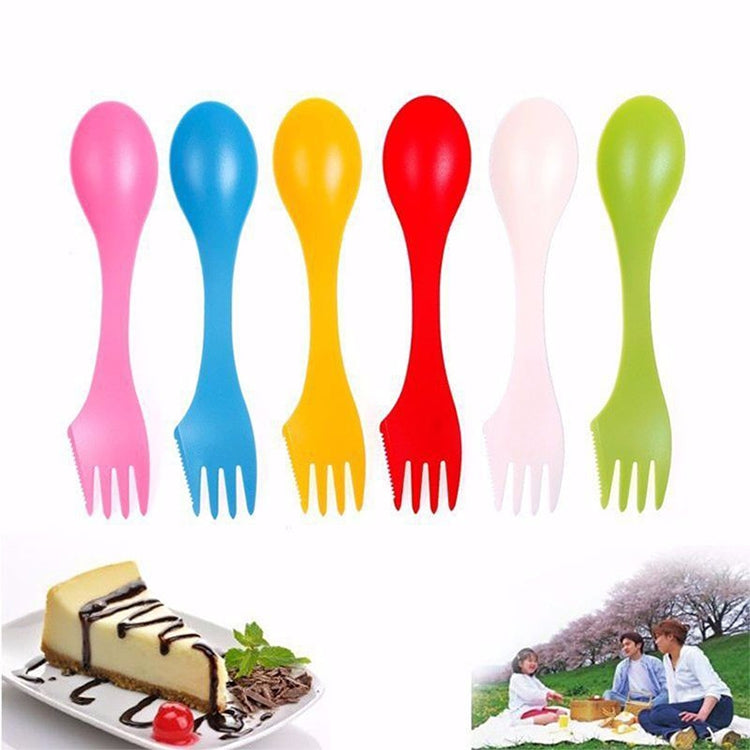 6 in 1 Set Colorful ABS Knife / Fork / Spoon Set